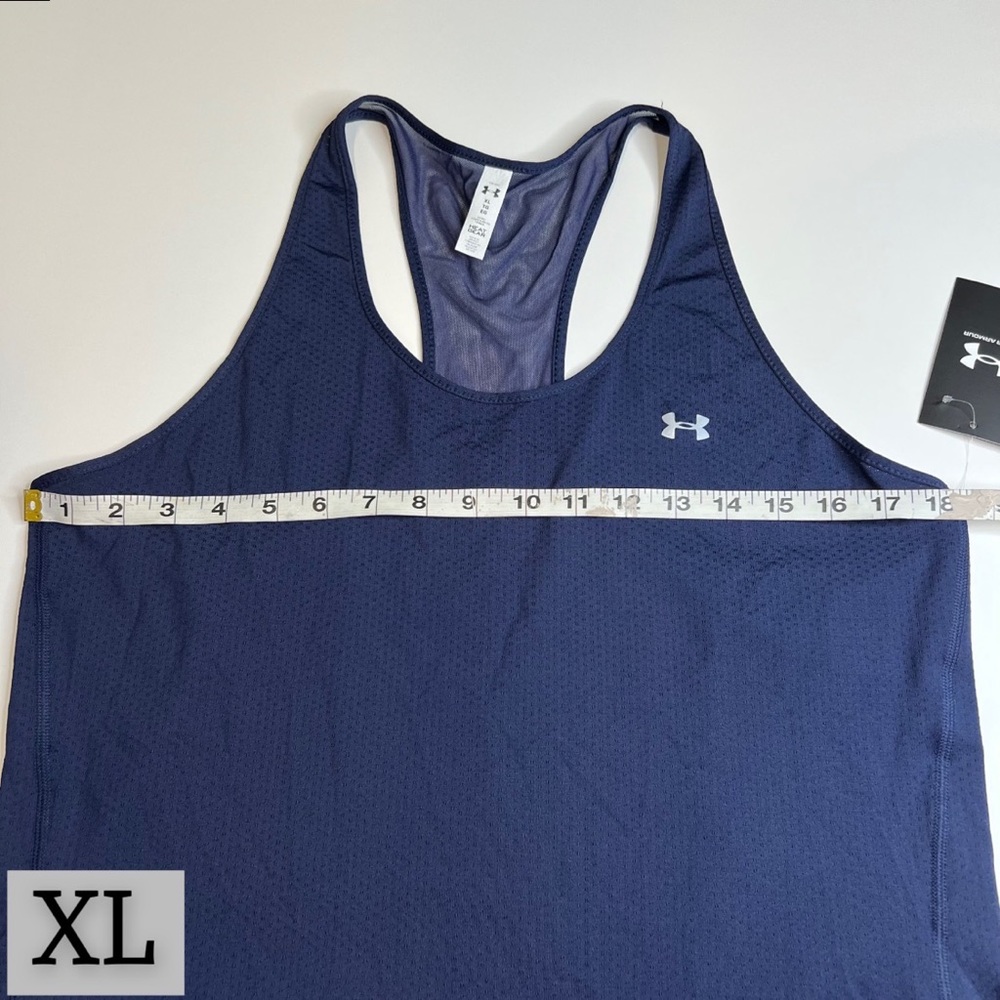 Under Armour Navy Blue Athletic Racerback Tank Top, Multiple Sizes, NWT!! - Picture 10 of 11